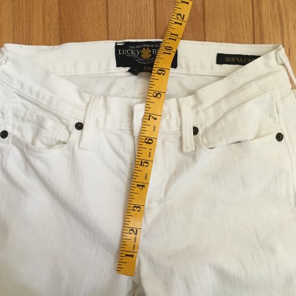 Lucky Brand White Sofia Jean Capri Size 26/2 - Picture 8 of 13